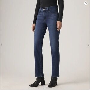 Levi's 314 Shaping Straight Stretch Jeans Tummy Panel Women's 25 Medium Wash